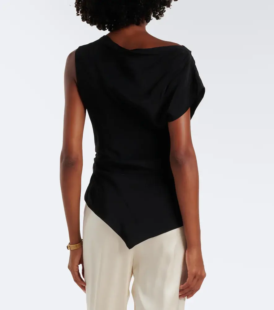 Veronica Beard Yvonne draped crêpe de chine top | Thumbnail 4 Veronica Beard Yvonne draped crêpe de chine top | Thumbnail 4