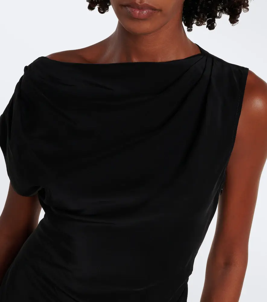Veronica Beard Yvonne draped crêpe de chine top | Thumbnail 5 Veronica Beard Yvonne draped crêpe de chine top | Thumbnail 5