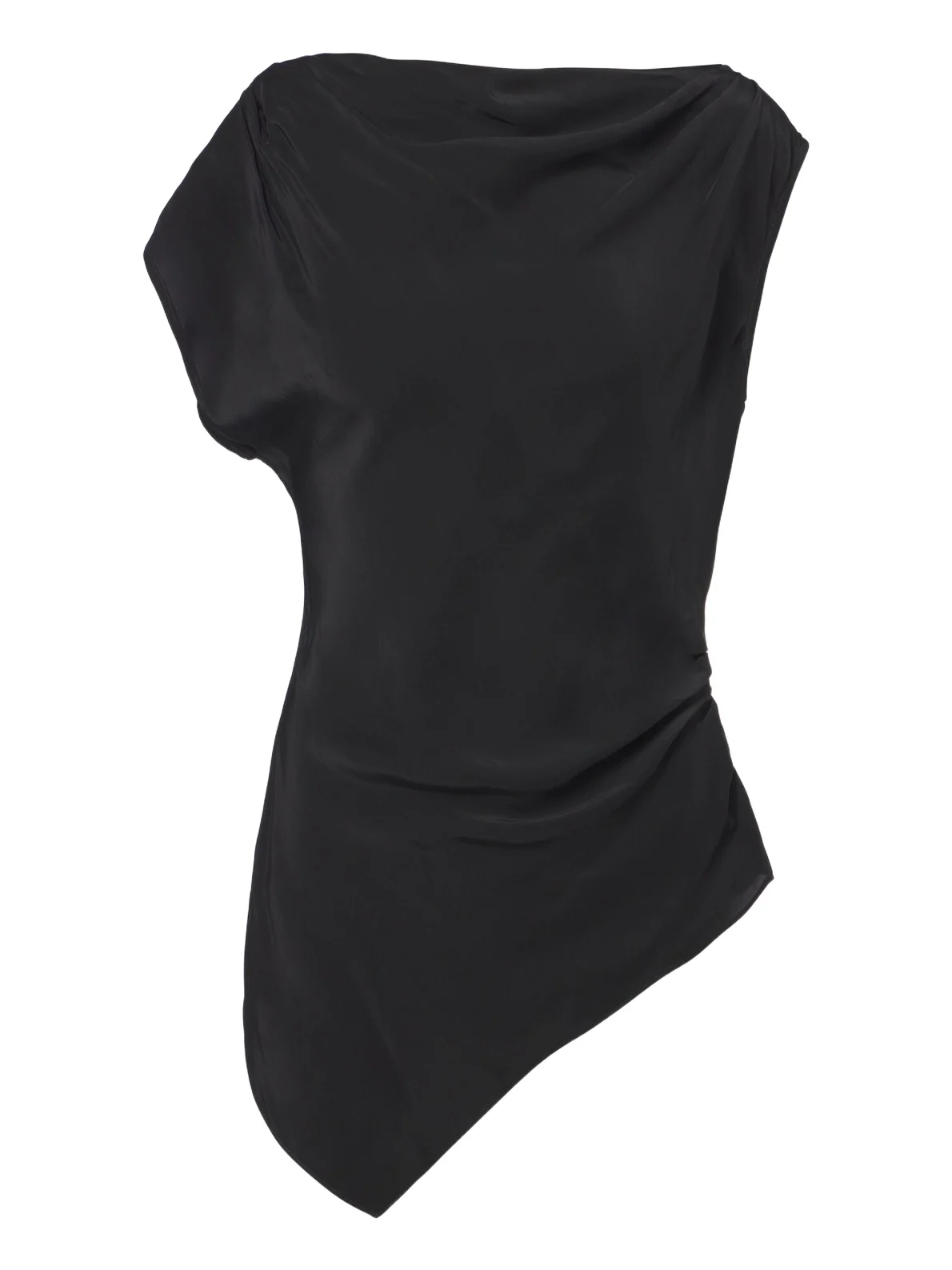 Yvonne draped crêpe de chine top