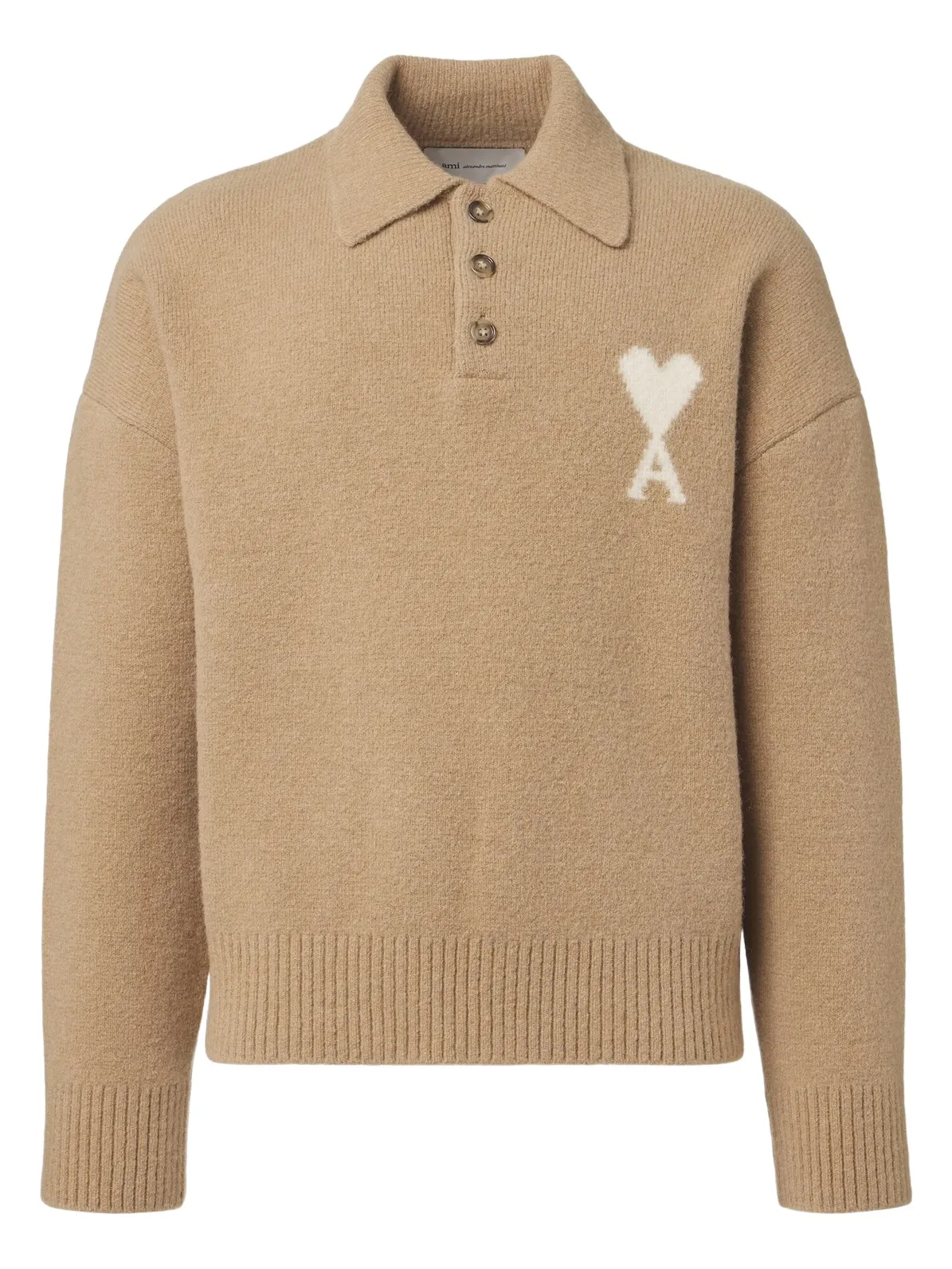 Ami de Coeur alpaca and wool-blend polo sweater