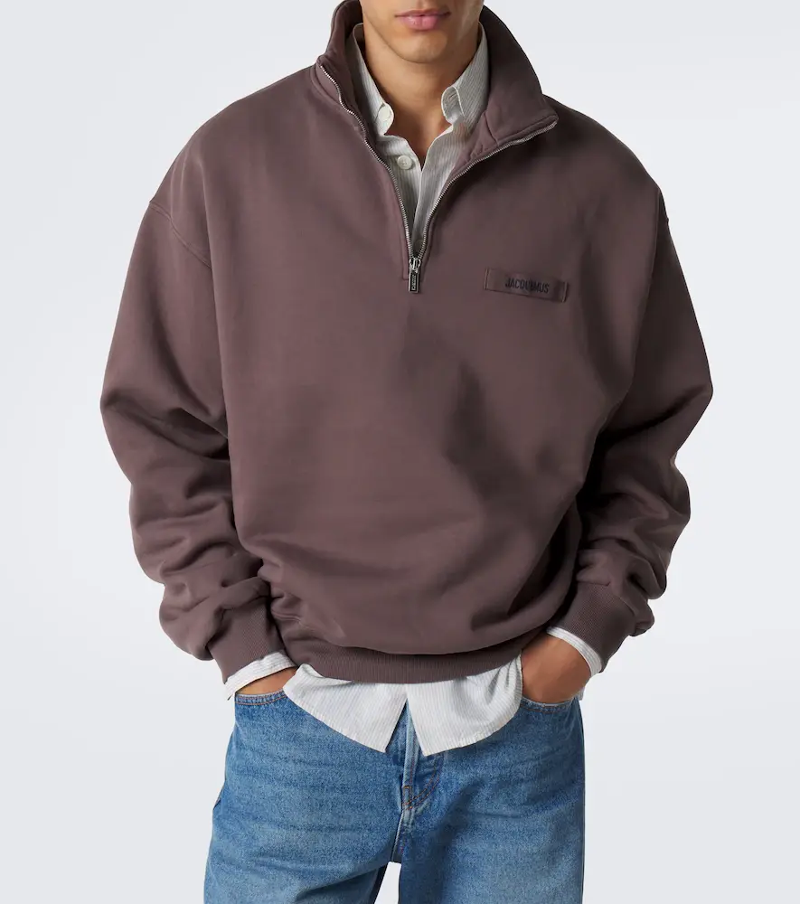 Jacquemus Camionneur half-zip cotton jersey sweatshirt | Thumbnail 4 Jacquemus Camionneur half-zip cotton jersey sweatshirt | Thumbnail 4