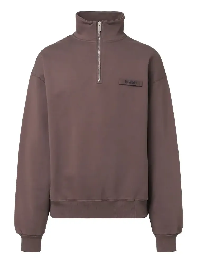 Camionneur half-zip cotton jersey sweatshirt