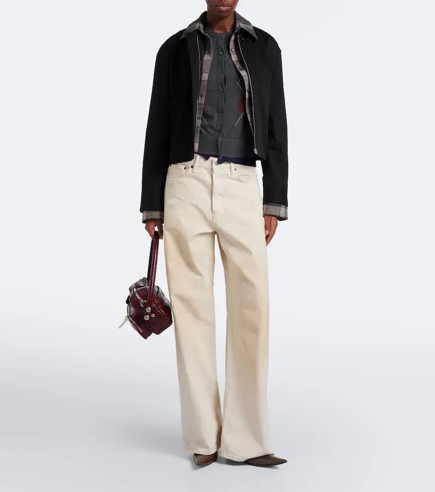 Acne Studios Layered silk, wool, and cashmere cardigan | Thumbnail 4 Acne Studios Layered silk, wool, and cashmere cardigan | Thumbnail 4