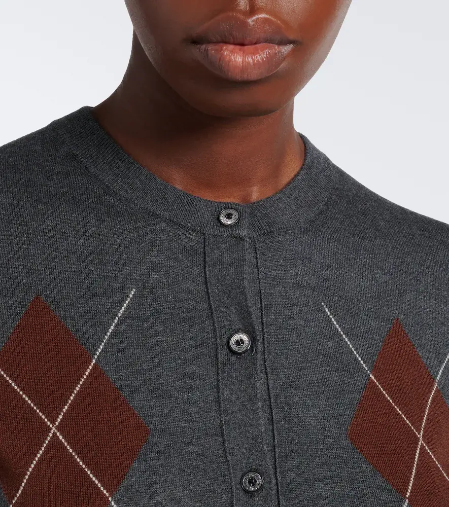 Acne Studios Layered silk, wool, and cashmere cardigan | Thumbnail 6 Acne Studios Layered silk, wool, and cashmere cardigan | Thumbnail 6