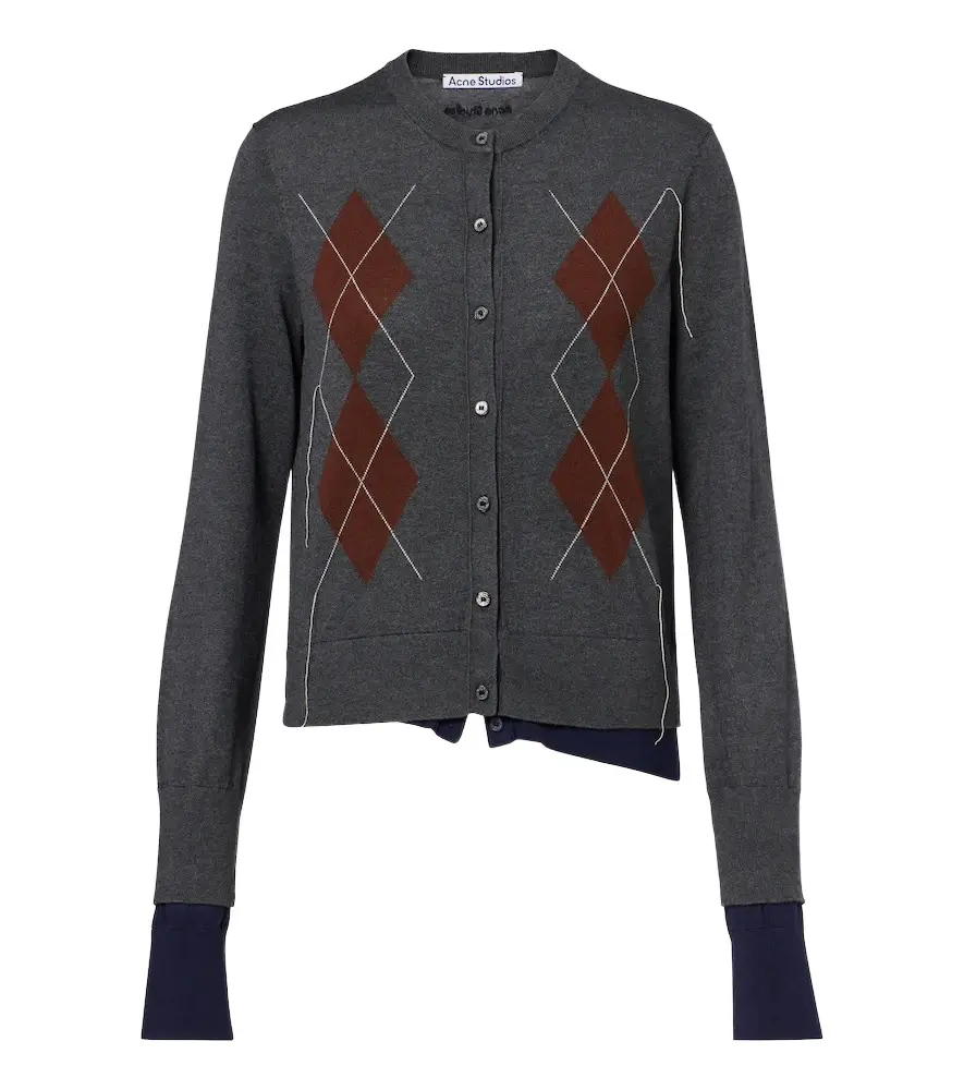 Layered silk, wool, and cashmere cardigan Layered silk, wool, and cashmere cardigan