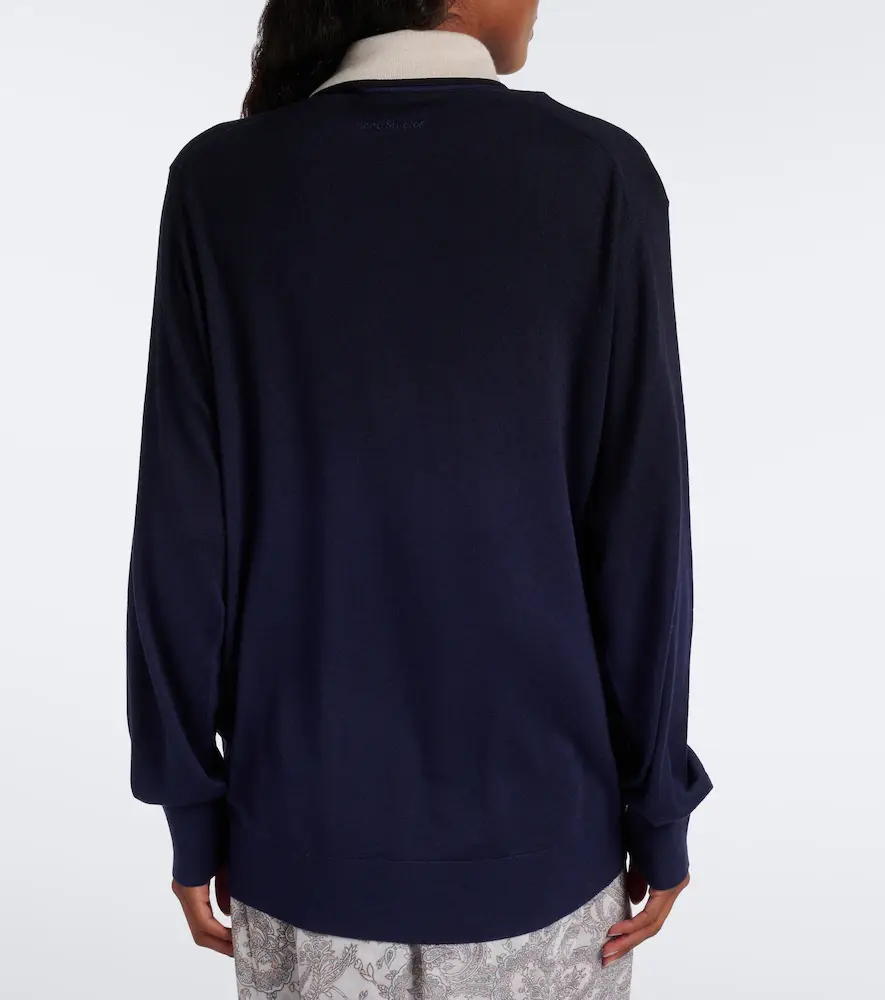Acne Studios Silk, wool, and cashmere polo sweater | Thumbnail 2 Acne Studios Silk, wool, and cashmere polo sweater | Thumbnail 2