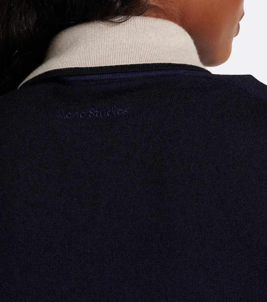 Acne Studios Silk, wool, and cashmere polo sweater | Thumbnail 3 Acne Studios Silk, wool, and cashmere polo sweater | Thumbnail 3