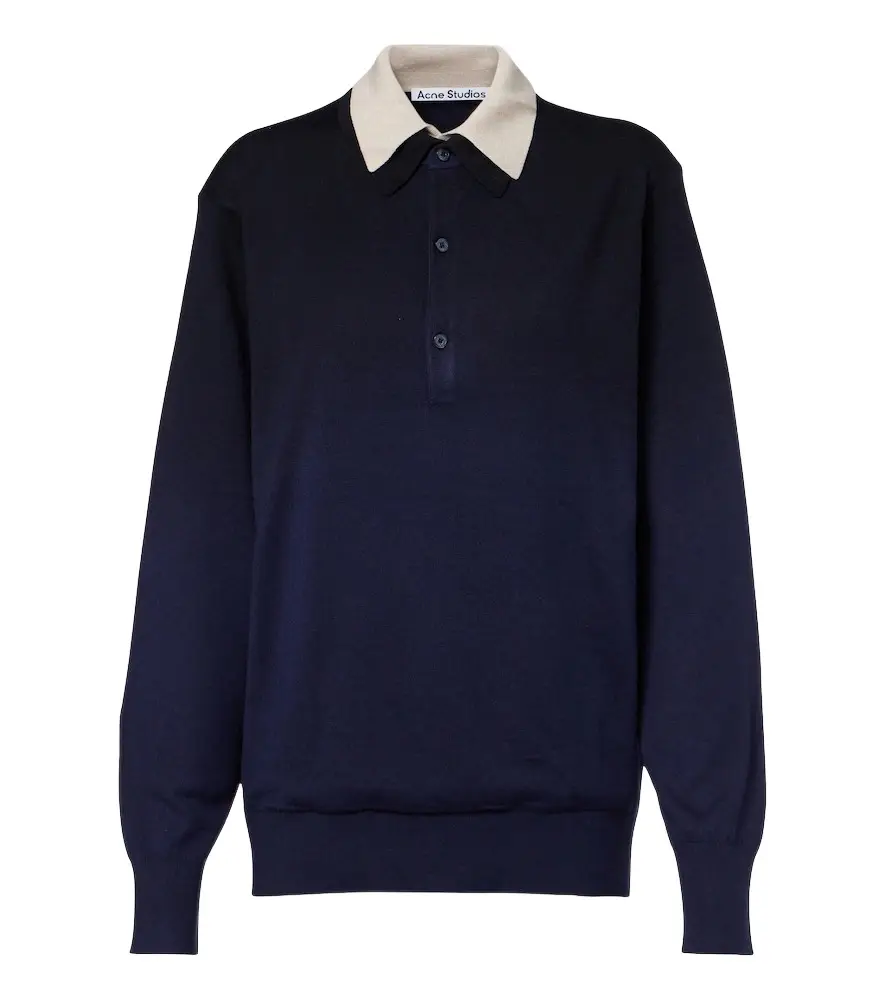 Acne Studios Silk, wool, and cashmere polo sweater | Image 1 Acne Studios Silk, wool, and cashmere polo sweater | Image 1
