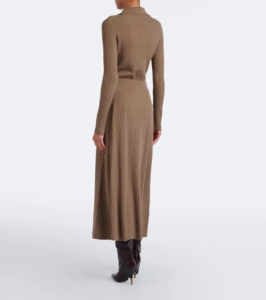 Joseph Hallie ribbed-knit wool-blend midi skirt | Thumbnail 3 Joseph Hallie ribbed-knit wool-blend midi skirt | Thumbnail 3