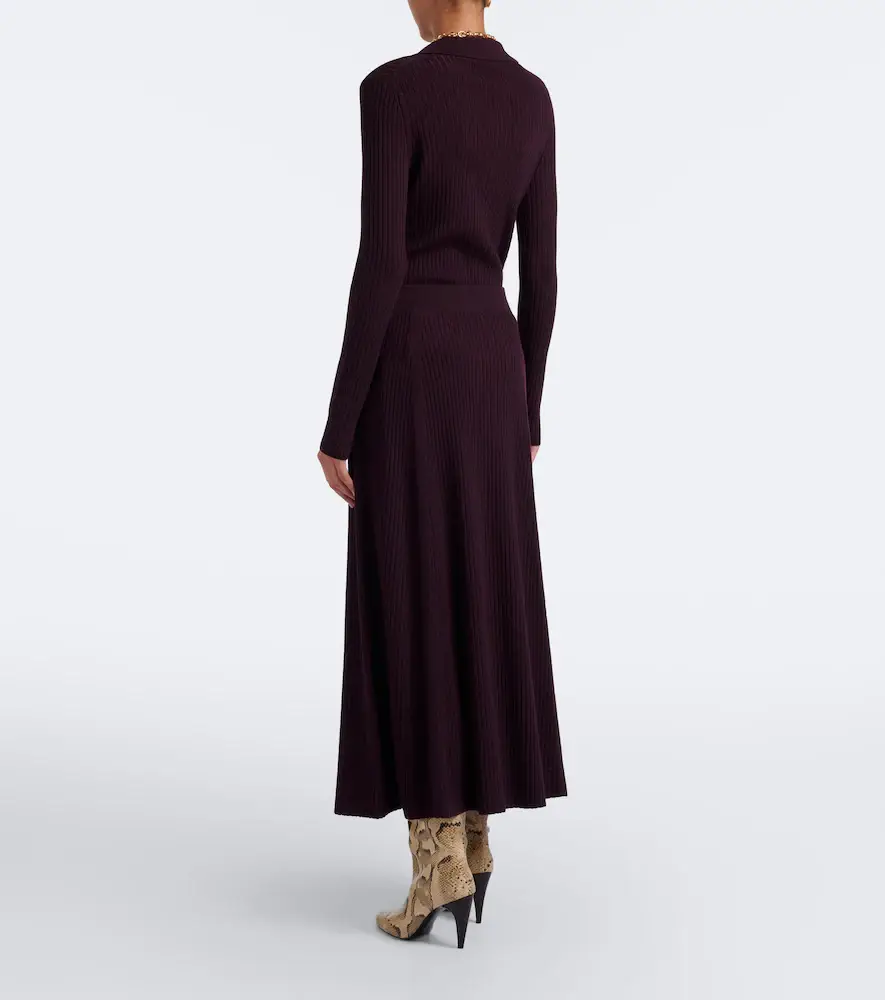 Joseph Hallie ribbed-knit wool-blend midi skirt | Thumbnail 2 Joseph Hallie ribbed-knit wool-blend midi skirt | Thumbnail 2