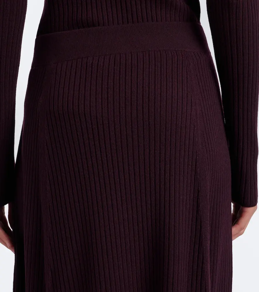 Joseph Hallie ribbed-knit wool-blend midi skirt | Thumbnail 4 Joseph Hallie ribbed-knit wool-blend midi skirt | Thumbnail 4