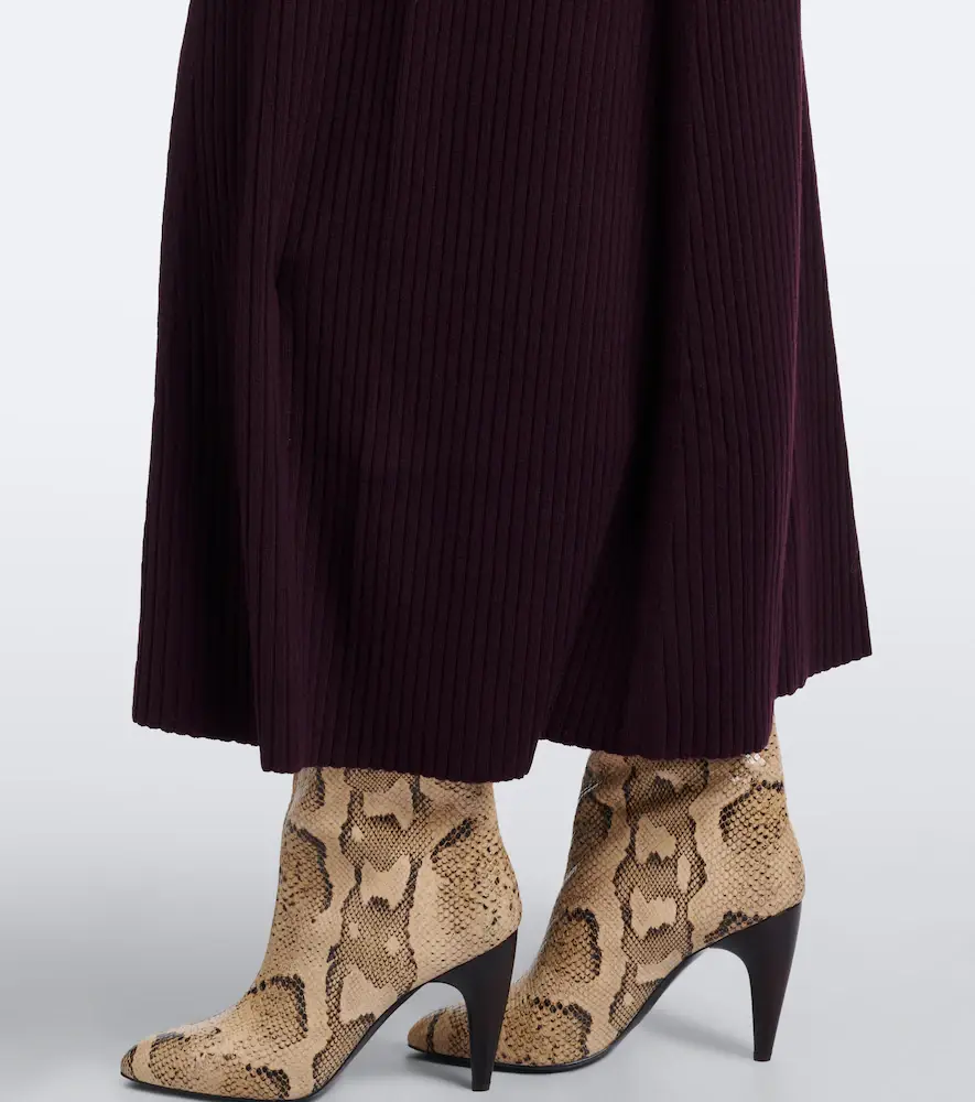 Joseph Hallie ribbed-knit wool-blend midi skirt | Thumbnail 5 Joseph Hallie ribbed-knit wool-blend midi skirt | Thumbnail 5