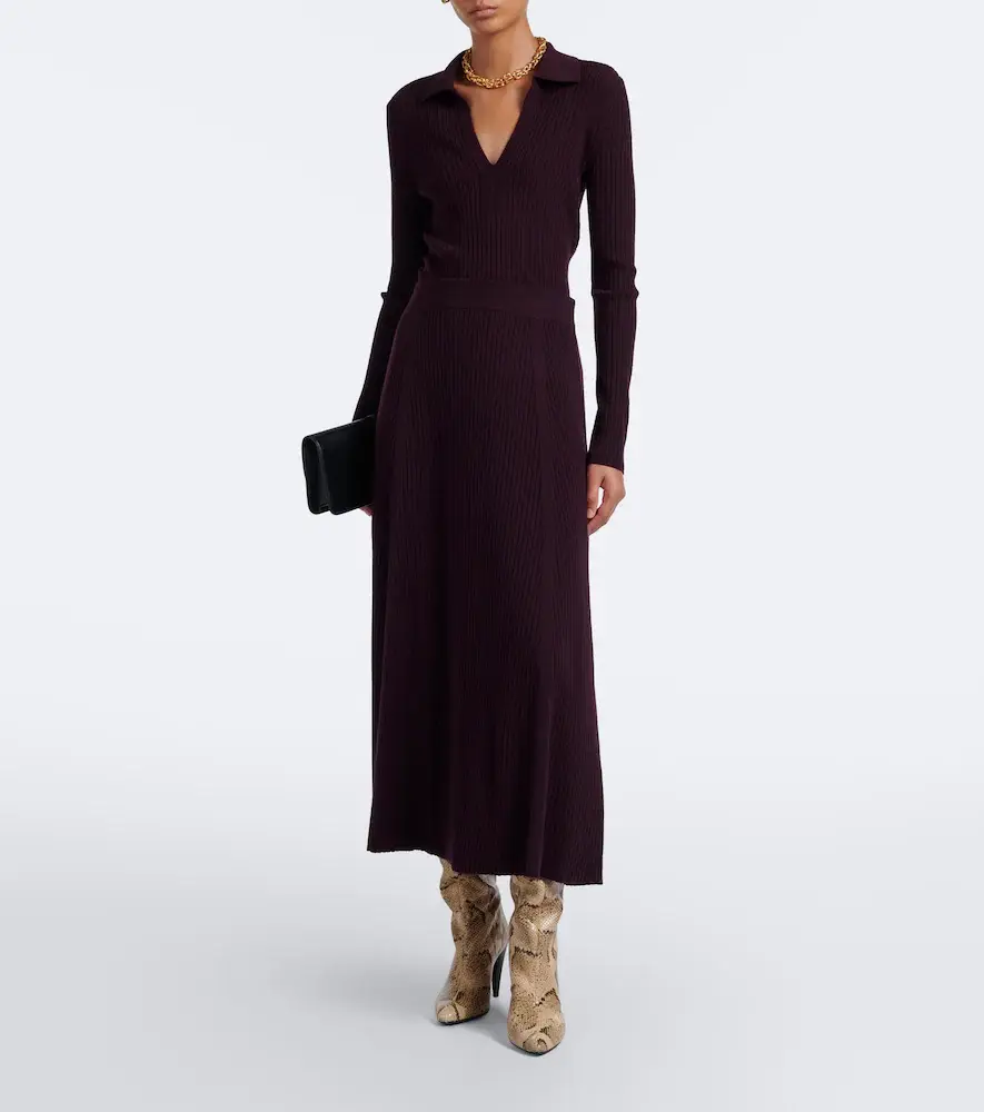 Joseph Hallie ribbed-knit wool-blend midi skirt | Thumbnail 6 Joseph Hallie ribbed-knit wool-blend midi skirt | Thumbnail 6