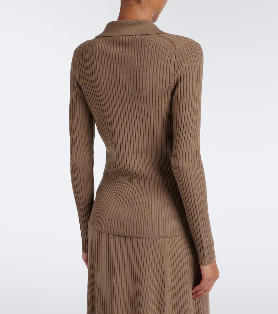 Joseph Ribbed-knit wool-blend polo sweater | Thumbnail 5 Joseph Ribbed-knit wool-blend polo sweater | Thumbnail 5