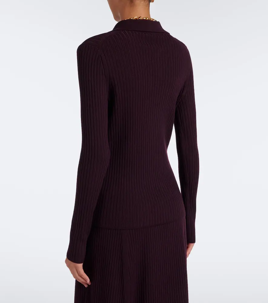 Joseph Ribbed-knit wool-blend polo sweater | Thumbnail 2 Joseph Ribbed-knit wool-blend polo sweater | Thumbnail 2