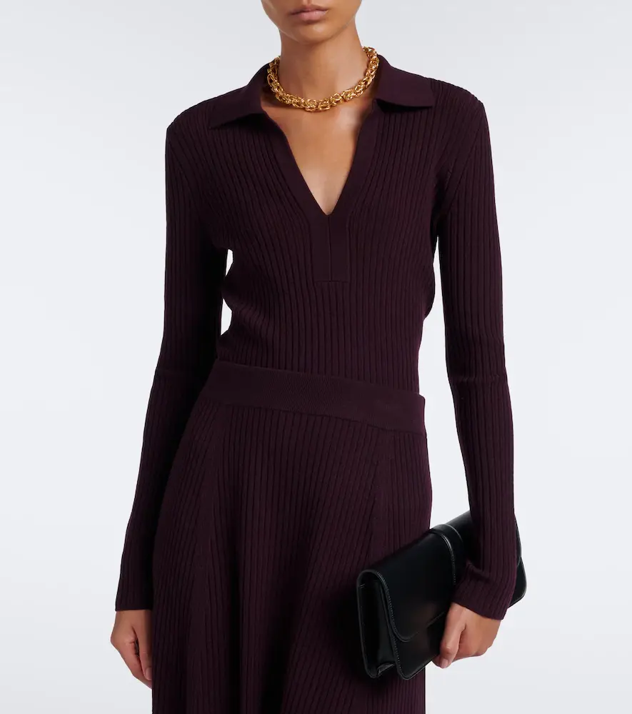 Joseph Ribbed-knit wool-blend polo sweater | Thumbnail 6 Joseph Ribbed-knit wool-blend polo sweater | Thumbnail 6