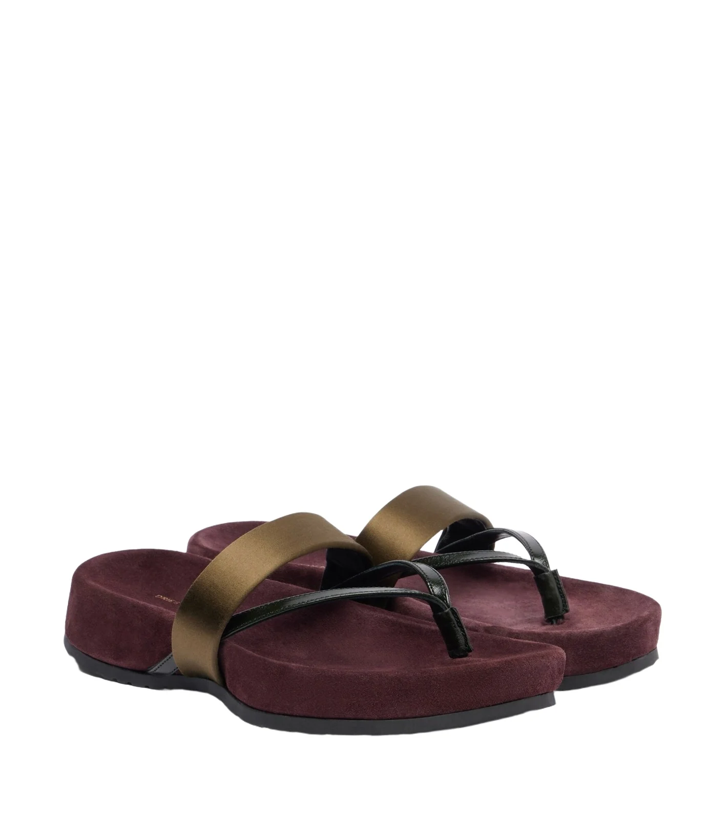 Dries Van Noten Satin and leather thong sandals | Thumbnail 1 Dries Van Noten Satin and leather thong sandals | Thumbnail 1
