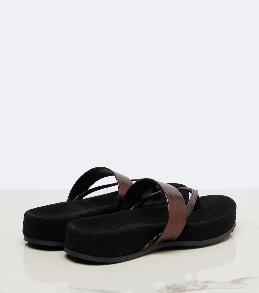 Dries Van Noten Metallic leather thong sandals | Thumbnail 2 Dries Van Noten Metallic leather thong sandals | Thumbnail 2