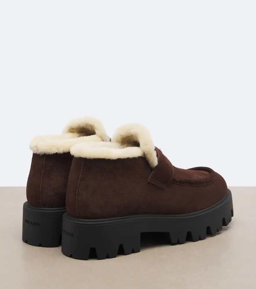 Prada Shearling-lined suede ankle boots | Thumbnail 3 Prada Shearling-lined suede ankle boots | Thumbnail 3