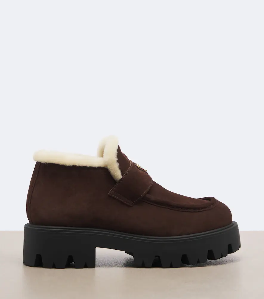 Prada Shearling-lined suede ankle boots | Thumbnail 4 Prada Shearling-lined suede ankle boots | Thumbnail 4