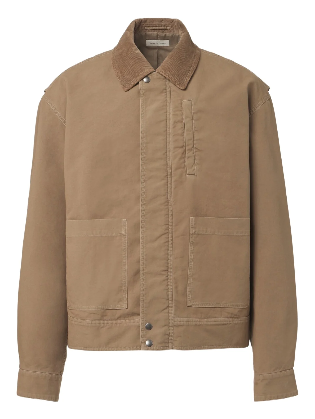 Dries Van Noten Corduroy-trimmed cotton field jacket