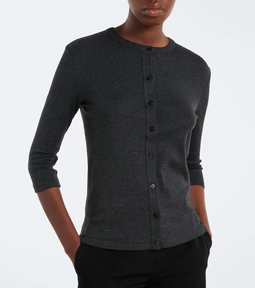 The Row Alena cotton, cashmere, and silk cardigan | Thumbnail 4