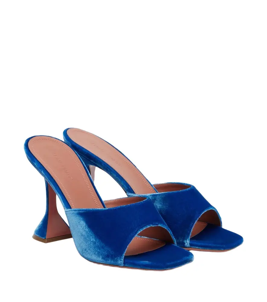 Amina Muaddi Lupita velvet mules | Image 1 Amina Muaddi Lupita velvet mules | Image 1