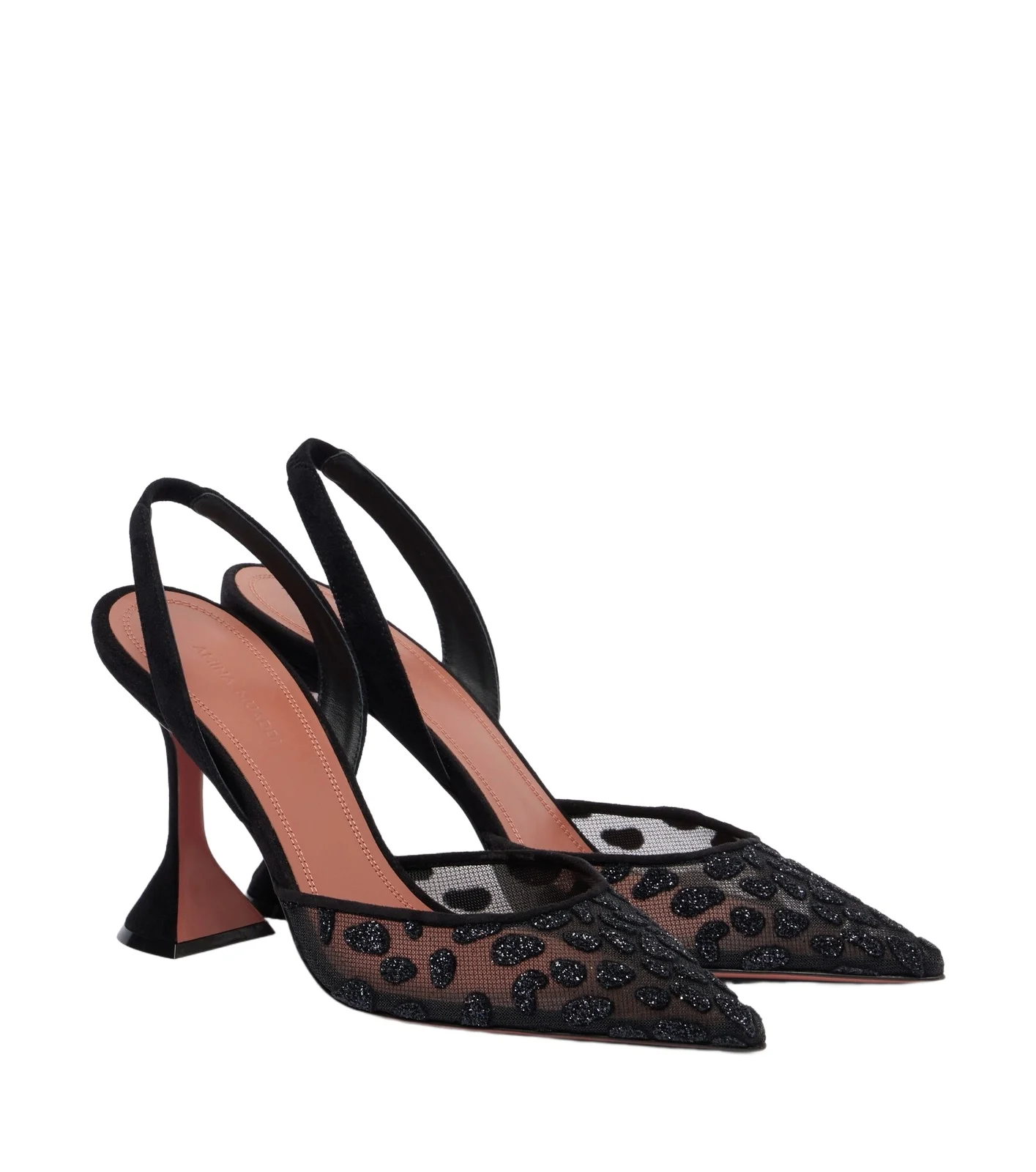 Holli embellished mesh slingback pumps Holli embellished mesh slingback pumps