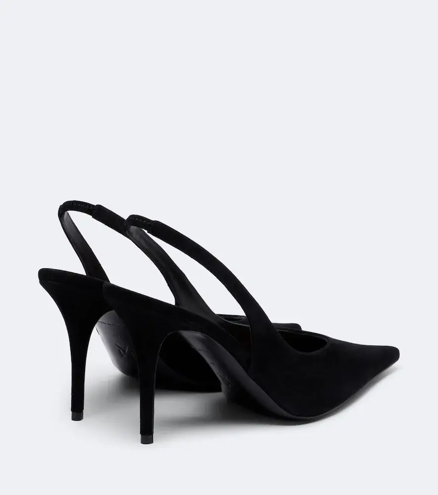 Amina Muaddi Anok suede slingback pumps | Thumbnail 2 Amina Muaddi Anok suede slingback pumps | Thumbnail 2