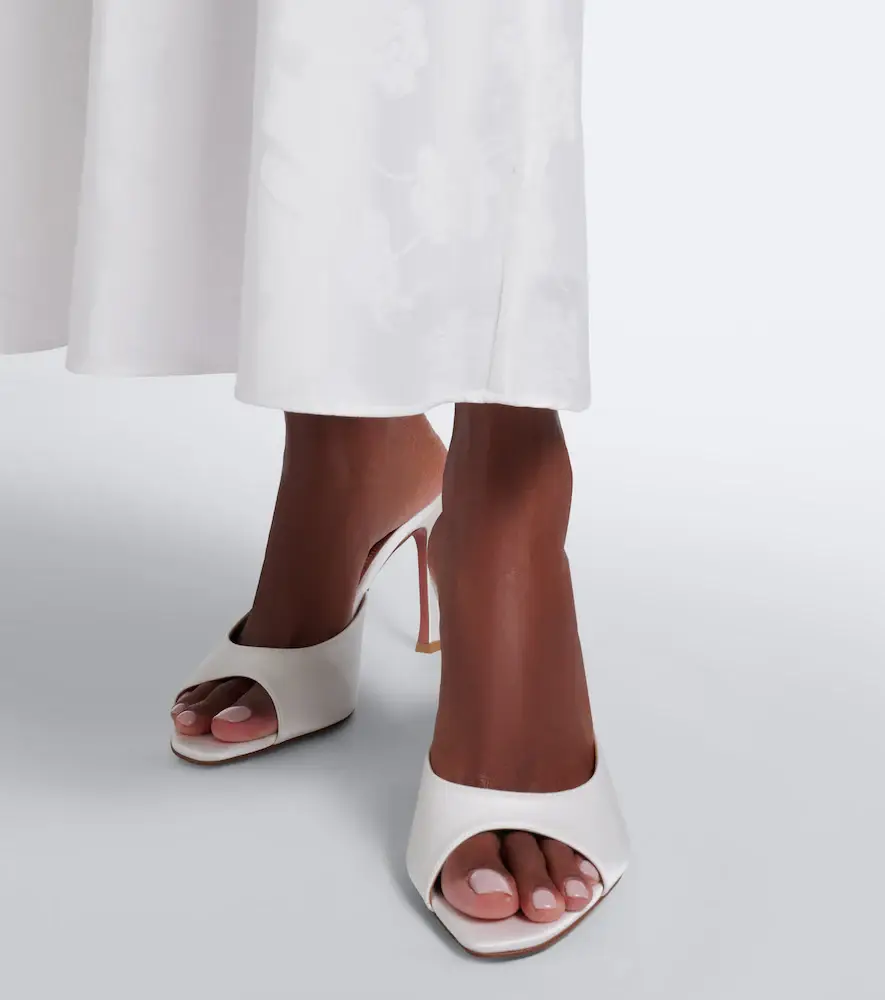 Amina Muaddi Alexa satin mules | Thumbnail 6 Amina Muaddi Alexa satin mules | Thumbnail 6
