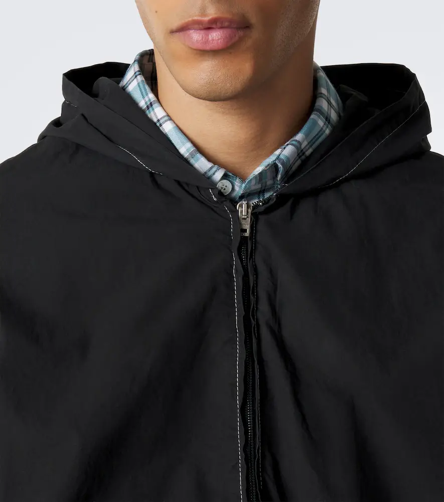 Acne Studios Logo hooded cotton poplin jacket | Thumbnail 2 Acne Studios Logo hooded cotton poplin jacket | Thumbnail 2