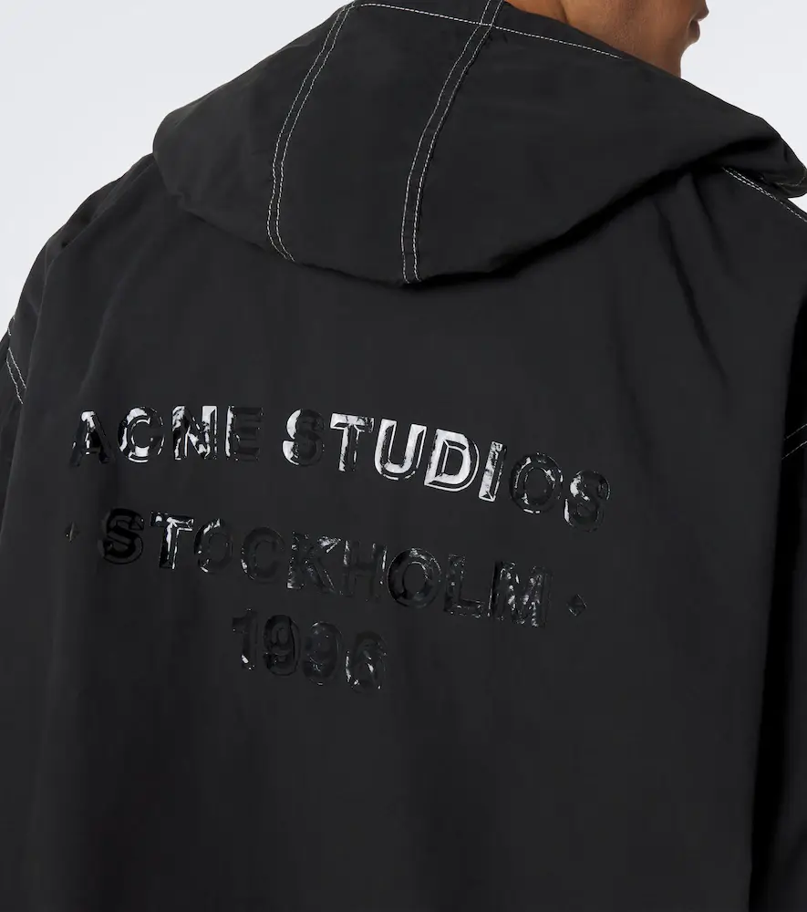Acne Studios Logo hooded cotton poplin jacket | Thumbnail 6 Acne Studios Logo hooded cotton poplin jacket | Thumbnail 6