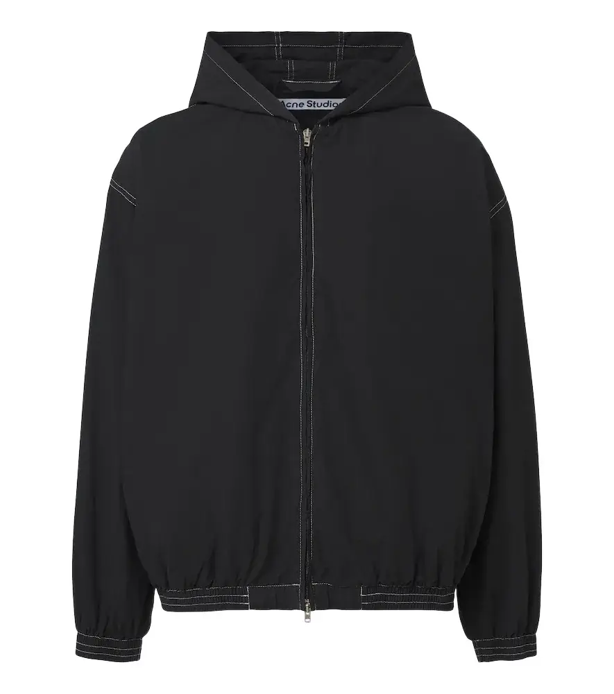 Acne Studios Logo hooded cotton poplin jacket | Image 1 Acne Studios Logo hooded cotton poplin jacket | Image 1