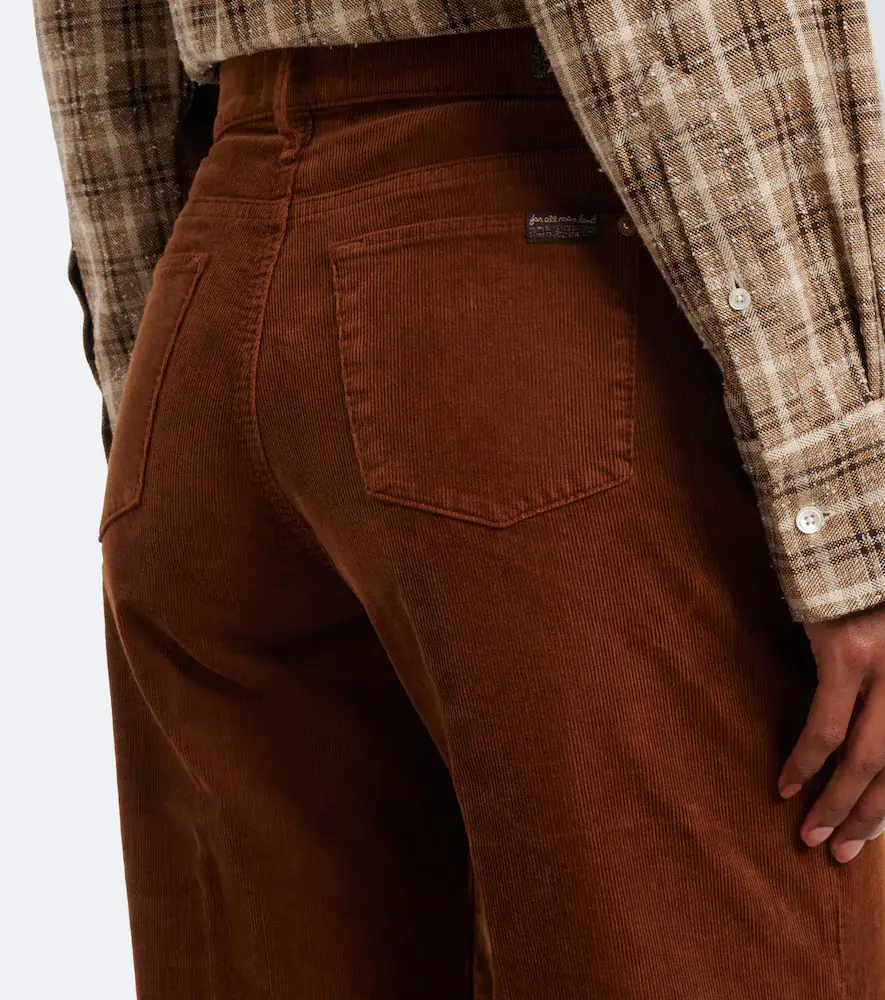 7 For All Mankind Lotta cotton-blend corduroy wide-leg pants | Thumbnail 5