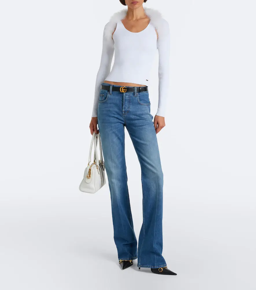 Gucci Mid-rise flared jeans | Thumbnail 2 Gucci Mid-rise flared jeans | Thumbnail 2
