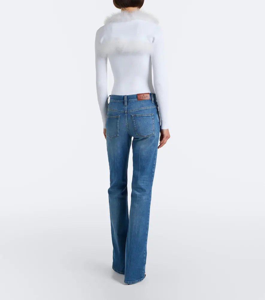 Gucci Mid-rise flared jeans | Thumbnail 6 Gucci Mid-rise flared jeans | Thumbnail 6