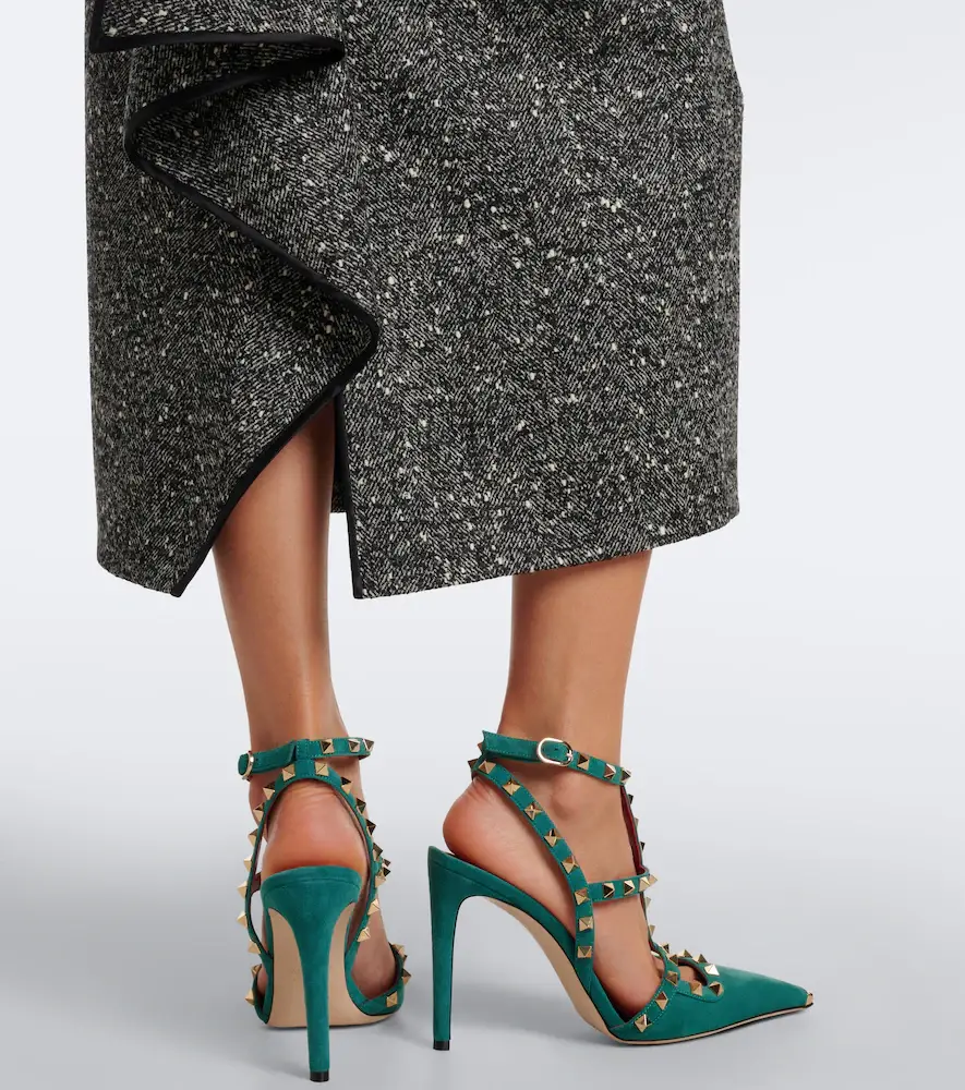 Valentino Garavani Rockstud suede slingback pumps | Thumbnail 5 Valentino Garavani Rockstud suede slingback pumps | Thumbnail 5