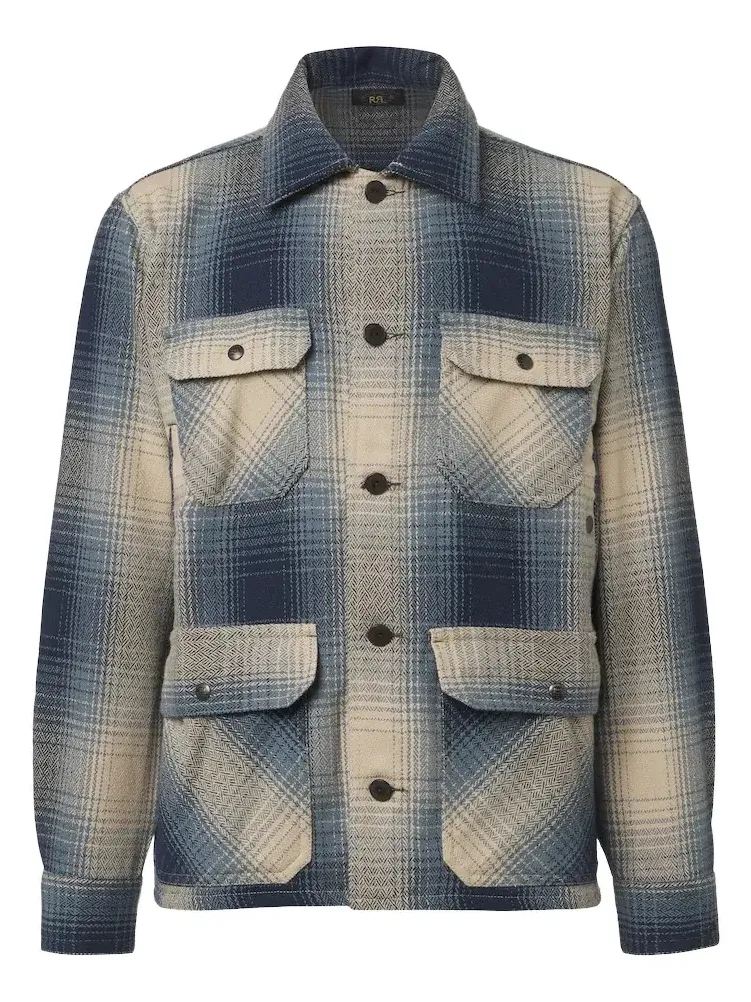 RRL Plaid wool twill shirt