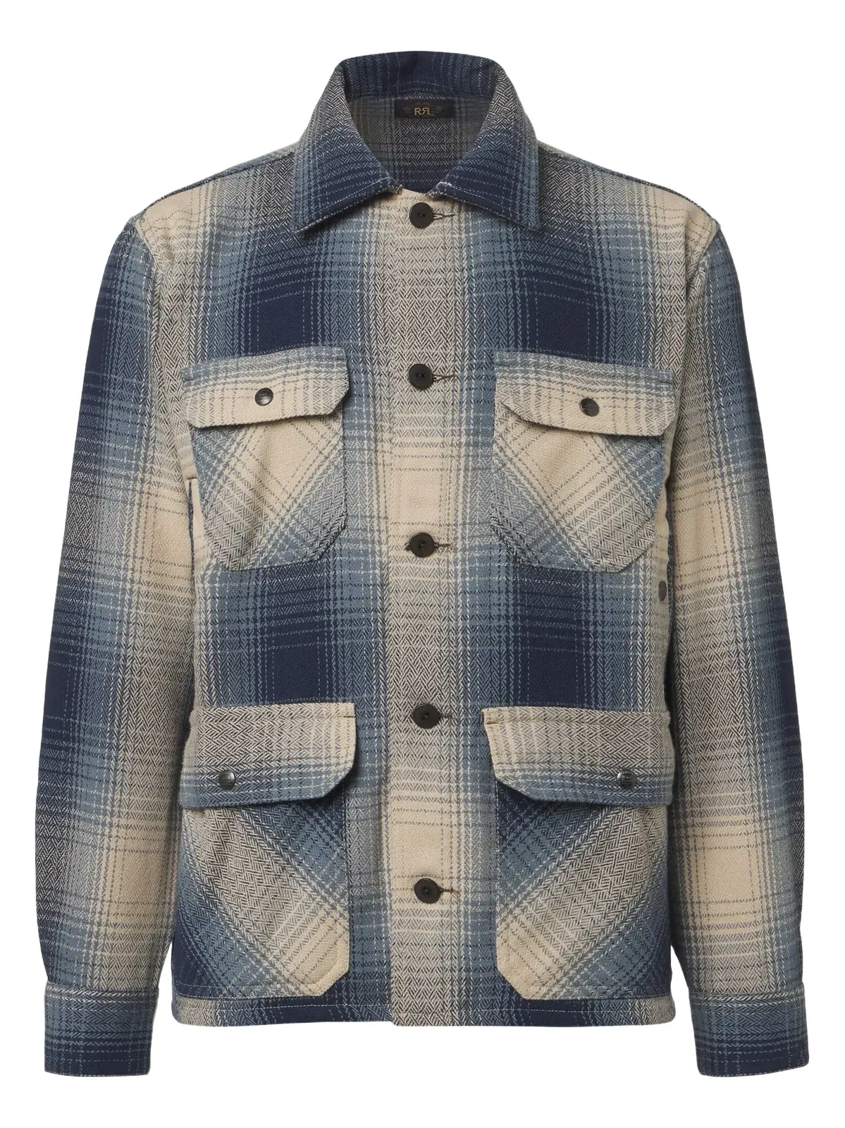 RRL Plaid wool twill shirt
