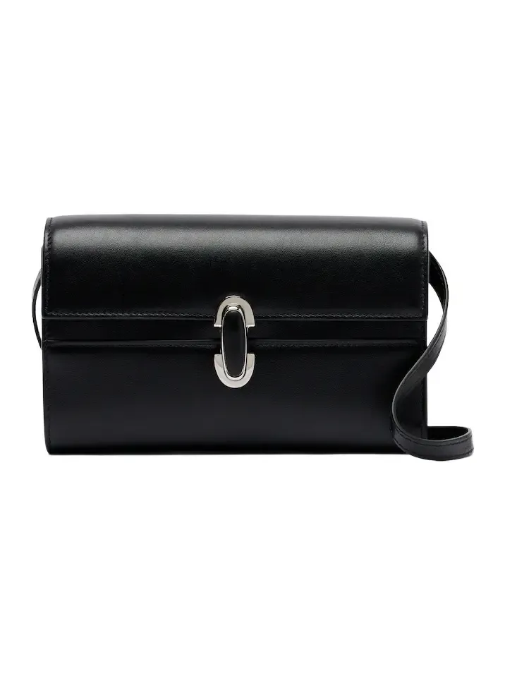 Savette Symmetry Mini leather clutch