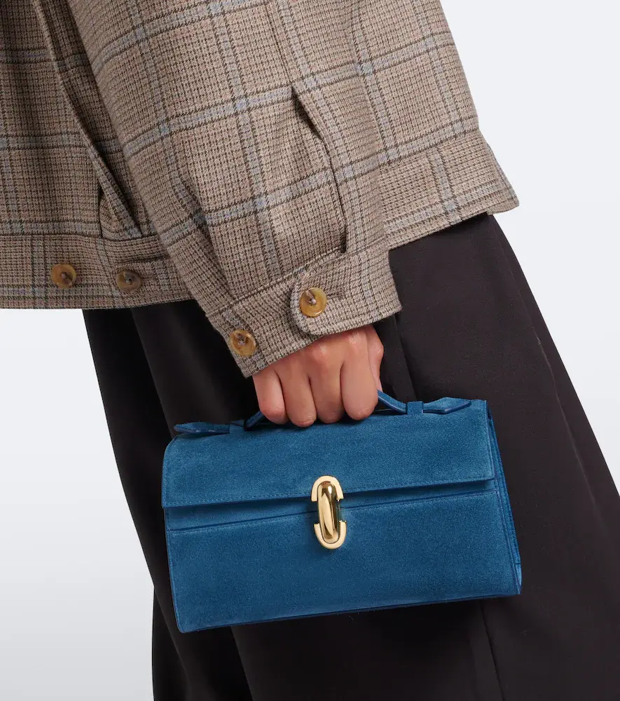 Savette Symmetry Pochette Small suede top-handle bag | Thumbnail 5
