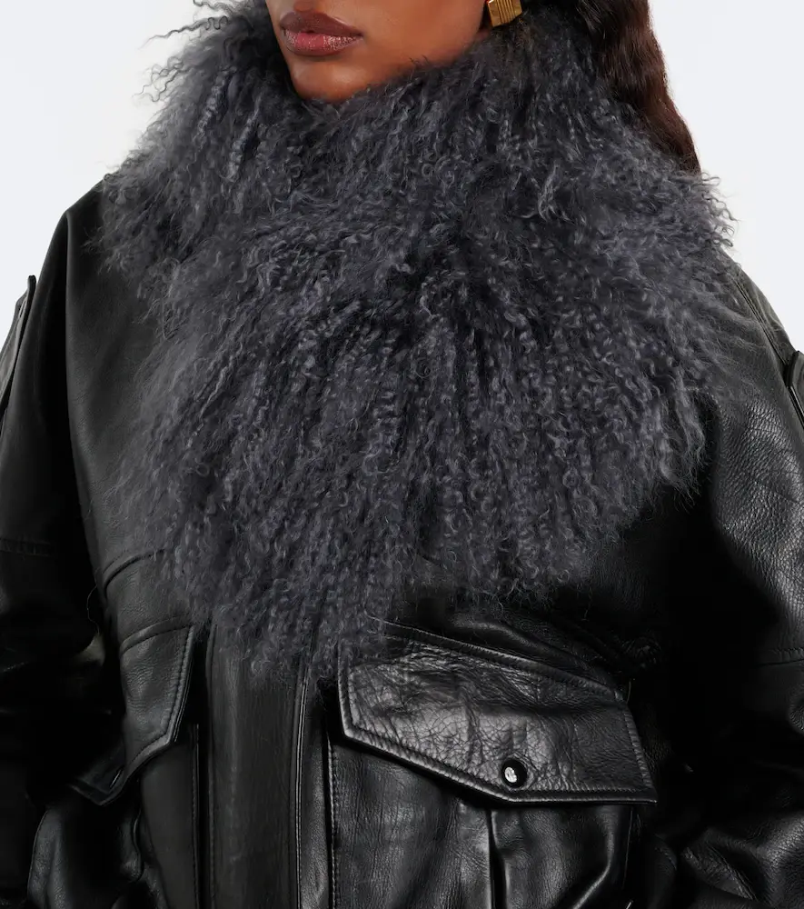 Yves Salomon Shearling scarf | Thumbnail 2 Yves Salomon Shearling scarf | Thumbnail 2