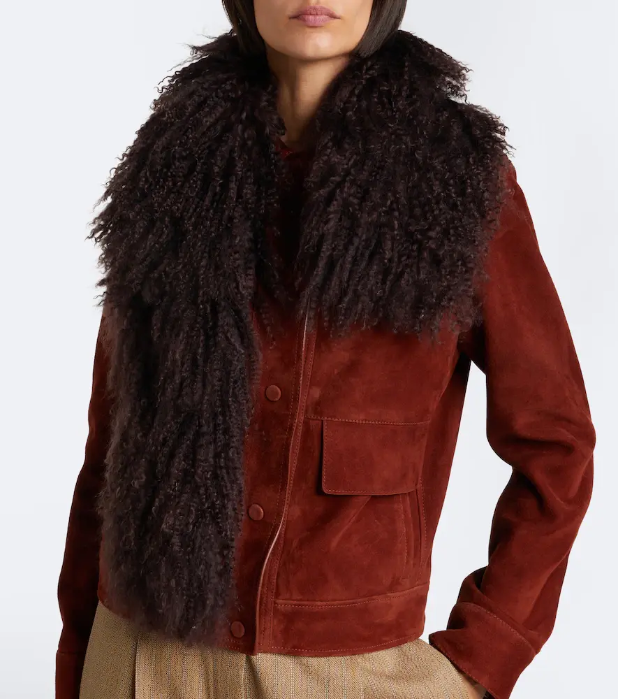 Yves Salomon Shearling scarf | Thumbnail 2 Yves Salomon Shearling scarf | Thumbnail 2