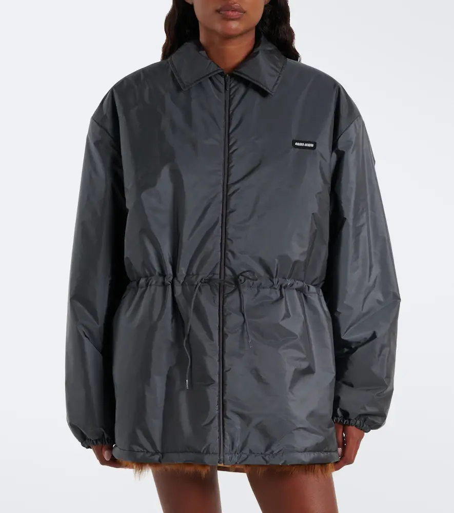 Miu Miu Shearling-lined blouson jacket | Thumbnail 7 Miu Miu Shearling-lined blouson jacket | Thumbnail 7