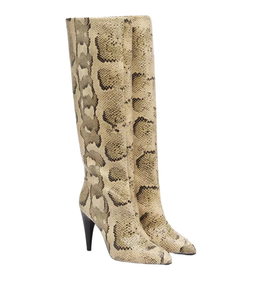 Isabel Marant Jany snake-effect leather knee-high boots | Image 1 Isabel Marant Jany snake-effect leather knee-high boots | Image 1