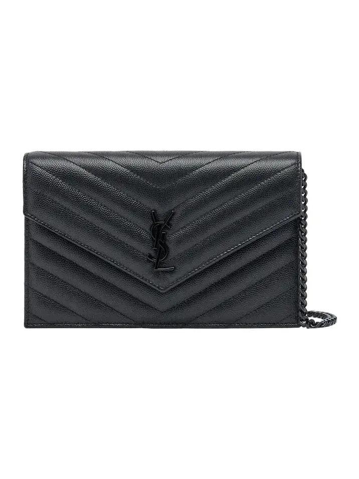 Cassandre Envelope leather wallet on chain