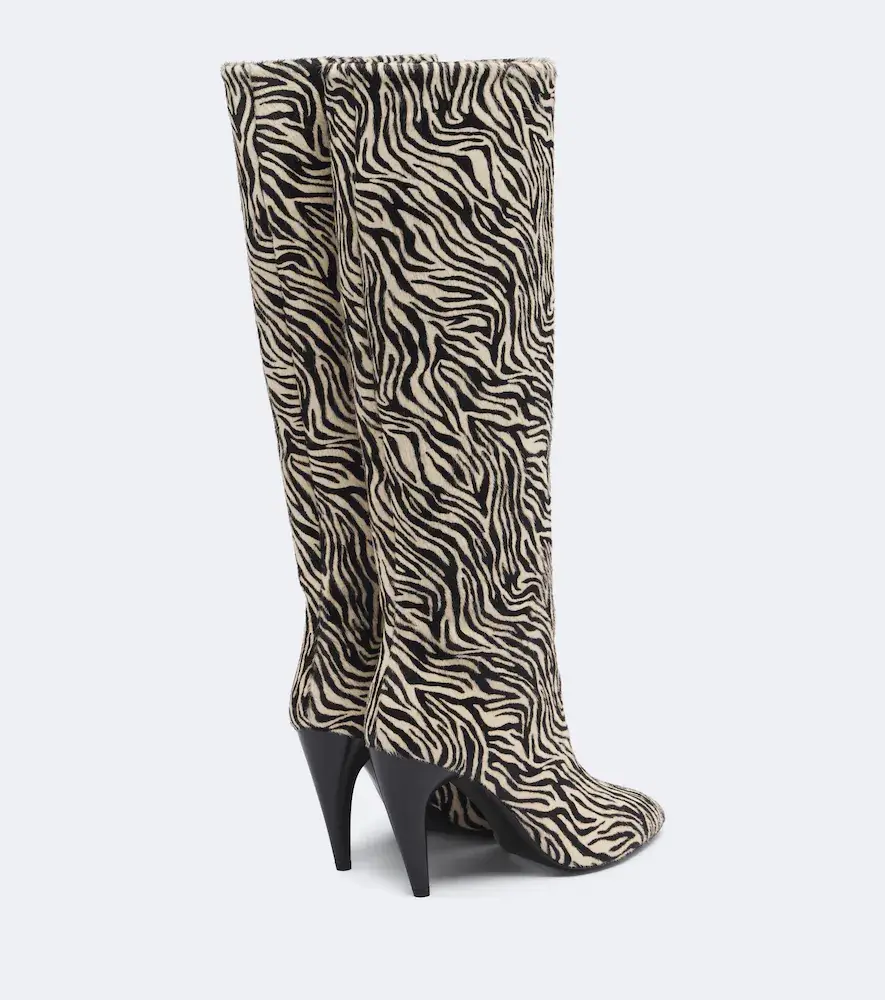 Isabel Marant Jany zebra-print calf hair knee-high boots | Thumbnail 2 Isabel Marant Jany zebra-print calf hair knee-high boots | Thumbnail 2
