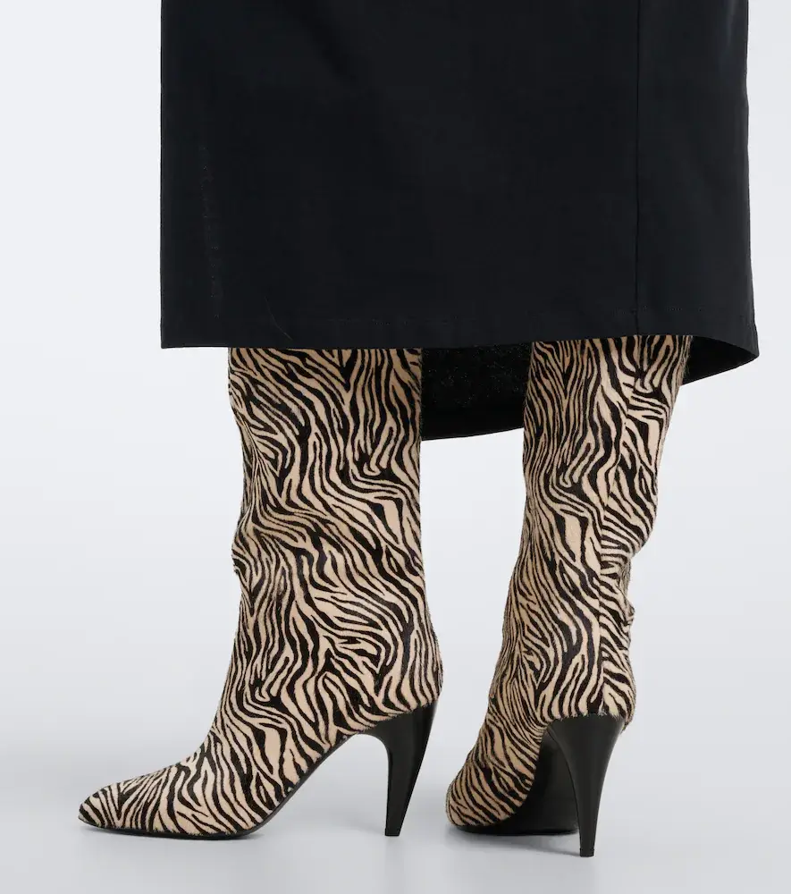 Isabel Marant Jany zebra-print calf hair knee-high boots | Thumbnail 6 Isabel Marant Jany zebra-print calf hair knee-high boots | Thumbnail 6