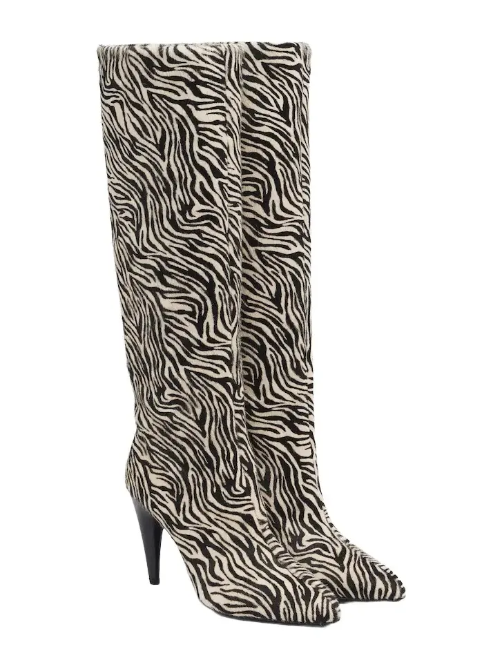 Jany zebra-print calf hair knee-high boots Jany zebra-print calf hair knee-high boots