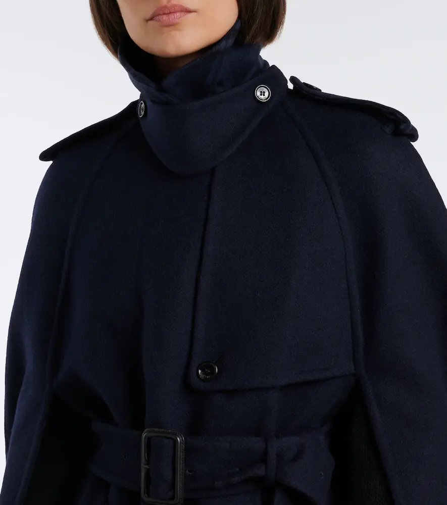 Burberry Check belted wool cape | Thumbnail 4 Burberry Check belted wool cape | Thumbnail 4